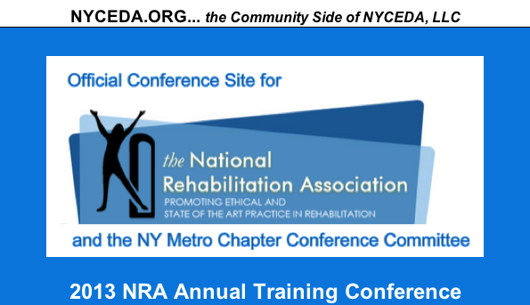 Image of the NRA logo and the text official conference site for the NRA Annual Training Conference 